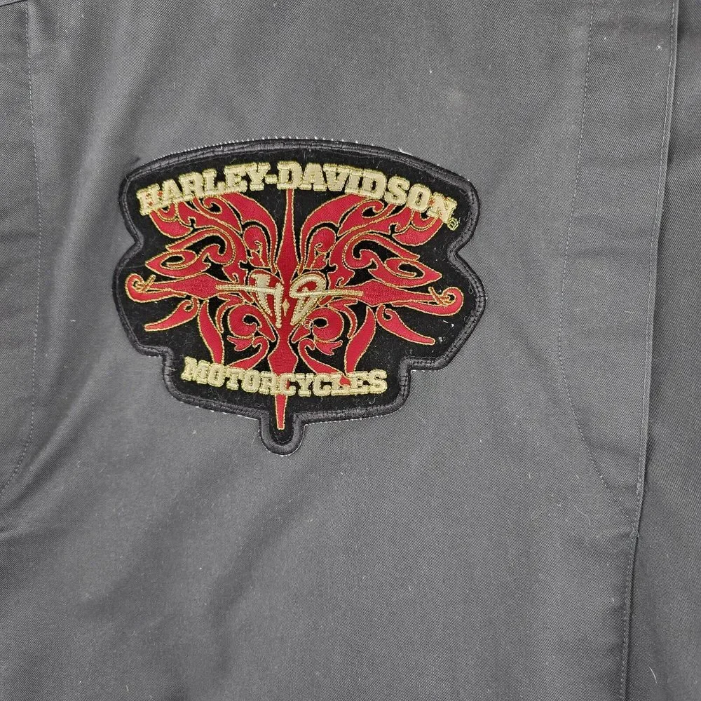 Rare 60s‎ Vintage Masterliner Black & Red Harley-David Zip Out Liner Coat Medium